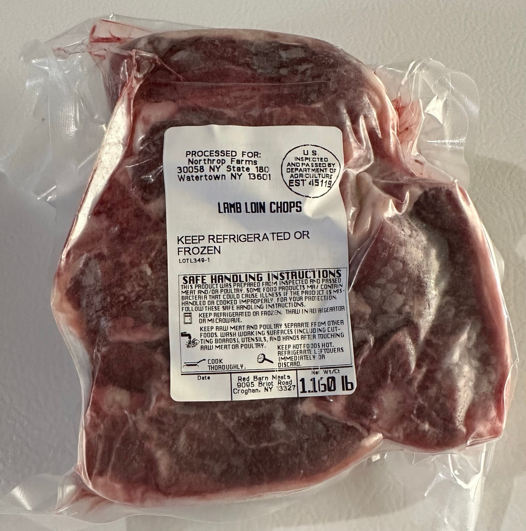 Lamb Loin Chops Northrop Farms