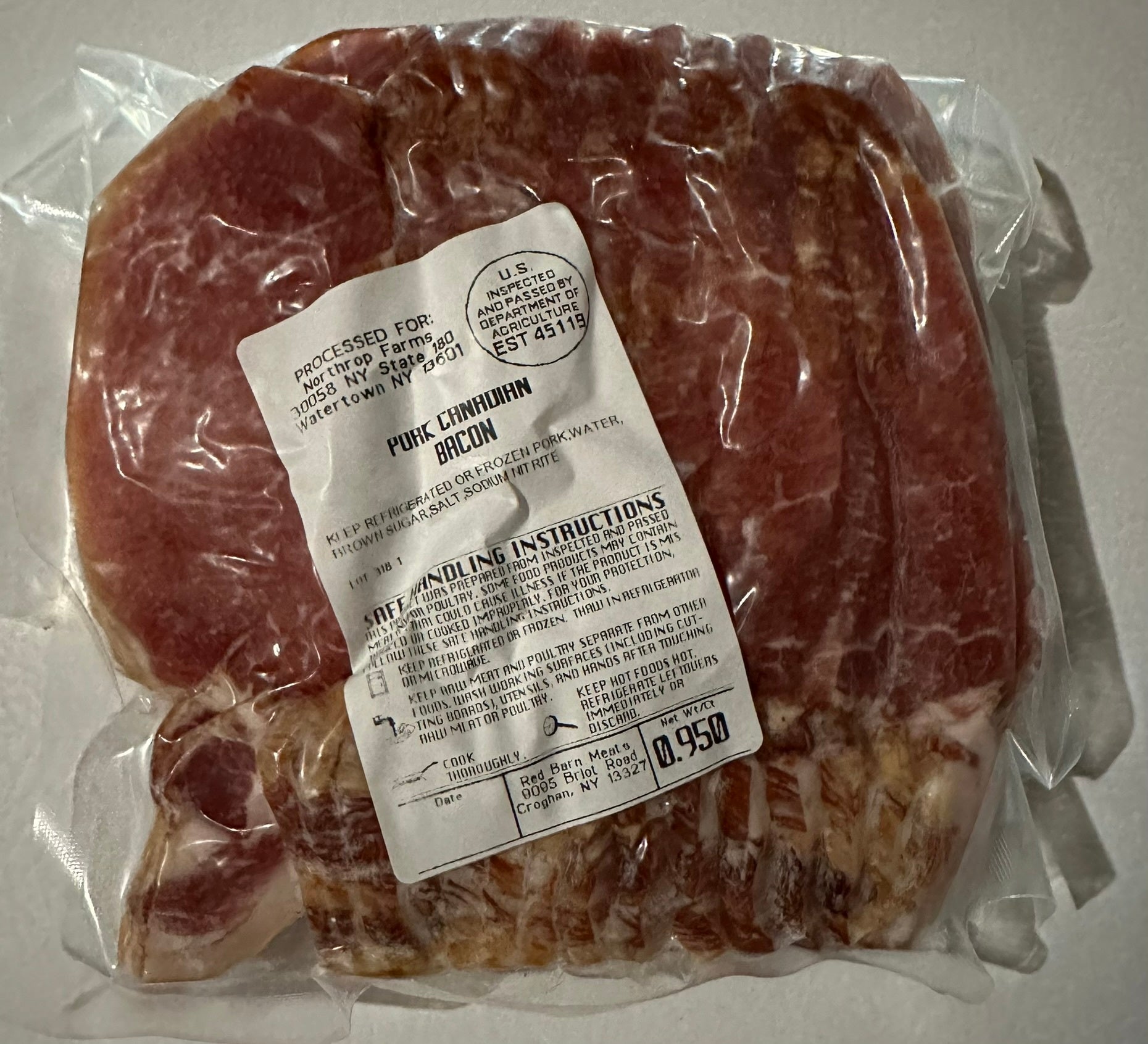 Canadian Bacon Northrop Farms